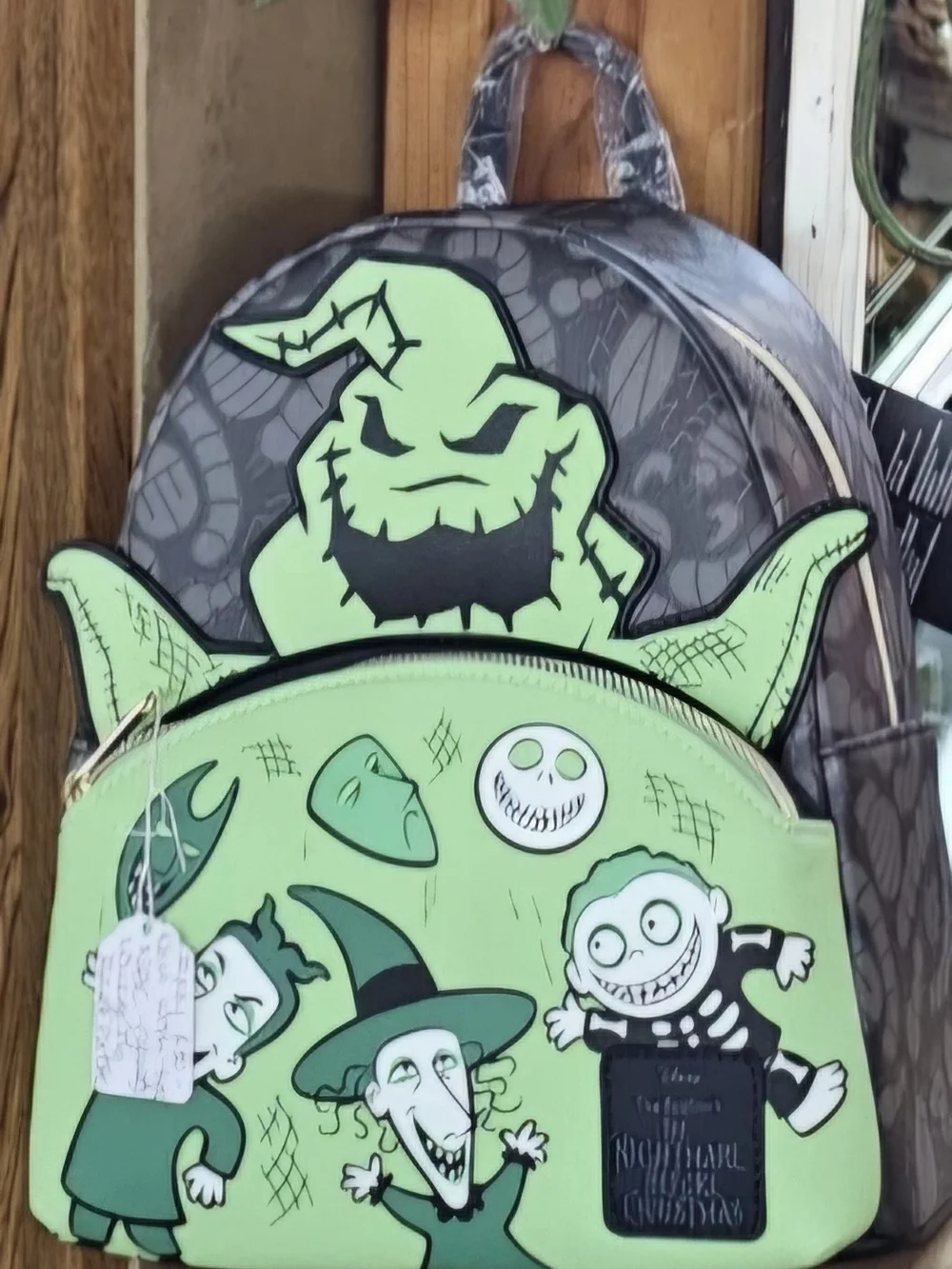 Loungefly Disney The Nightmare Before Christmas Oogie Boogie Glow Backpack NWT